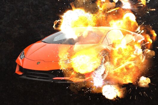 Conceptual Artist SHL0MS Detonates a Lamborghini Huracan
