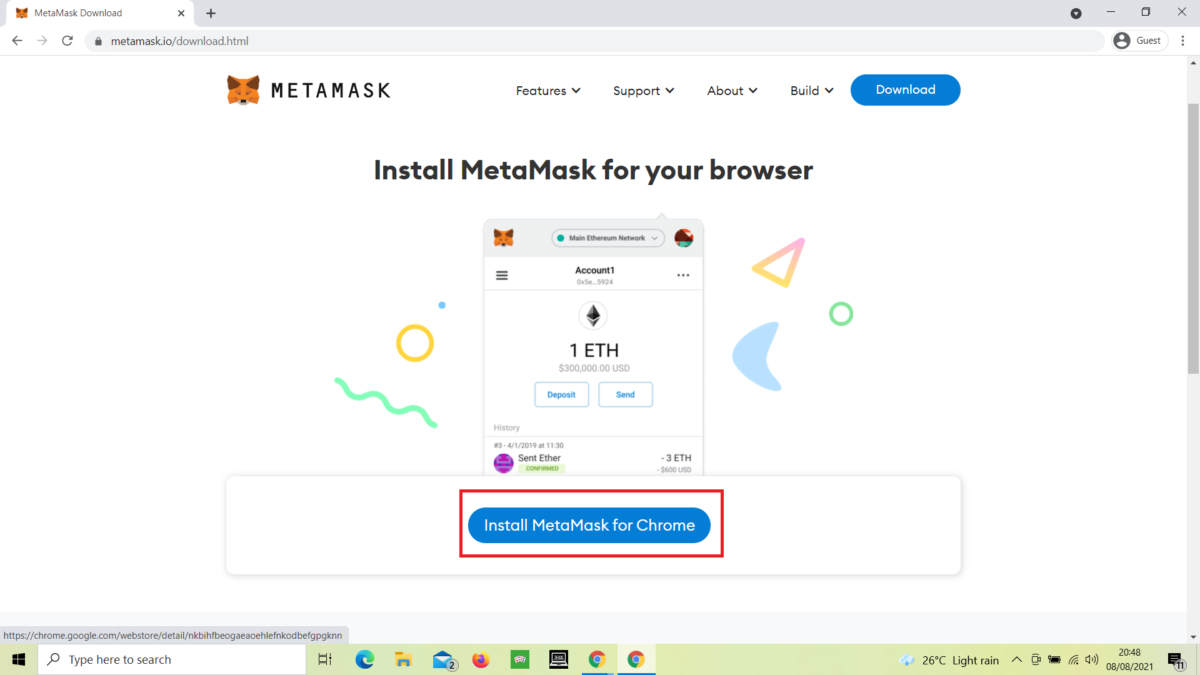 does metamask work with coinfalcon