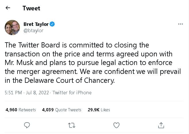 Tweet Bret Taylor