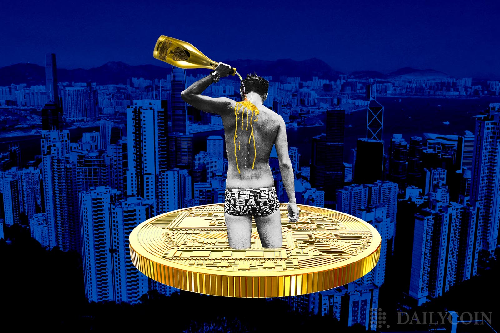 hong kong super rich crypto interested flying coin champagne rich