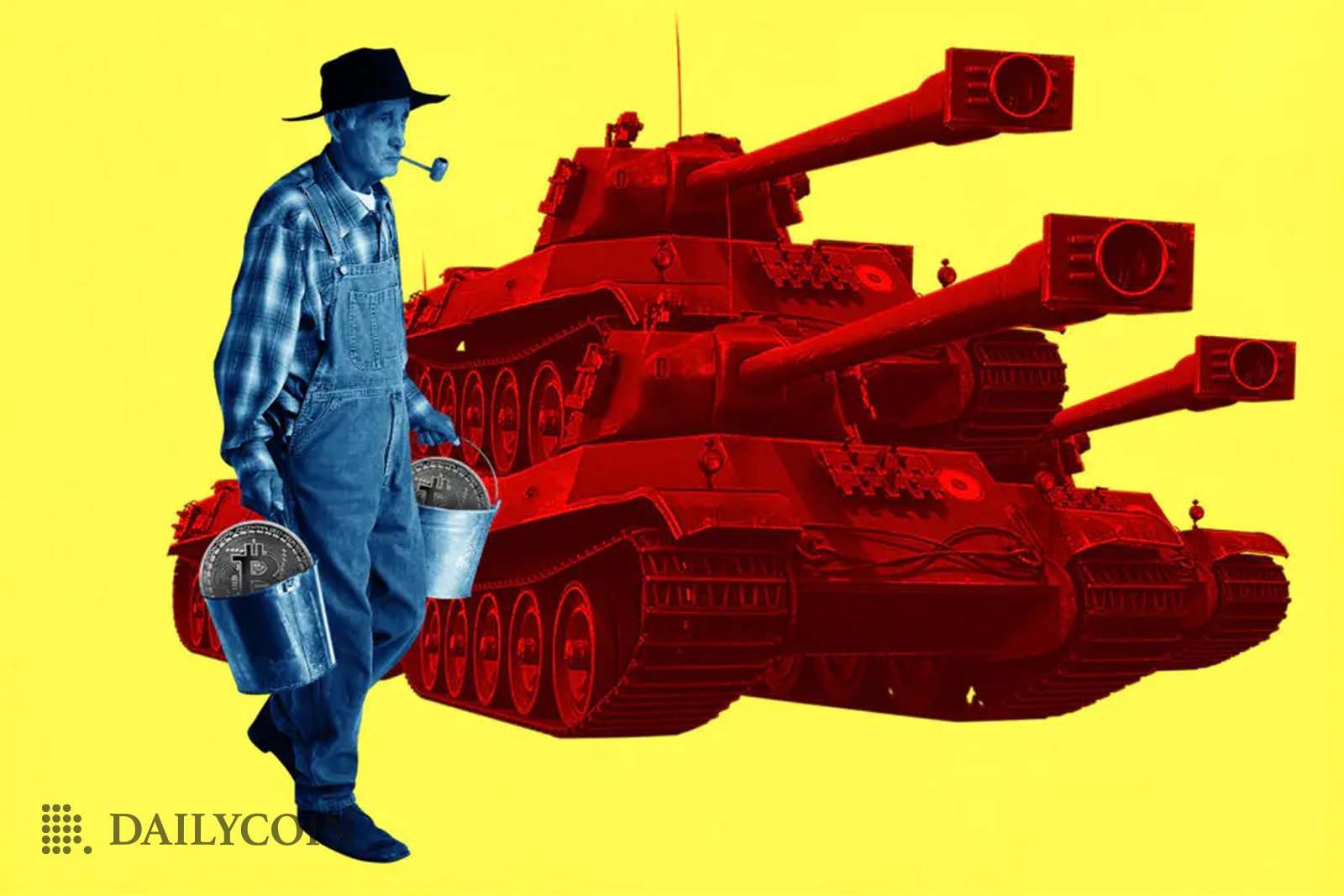 Man with tank.