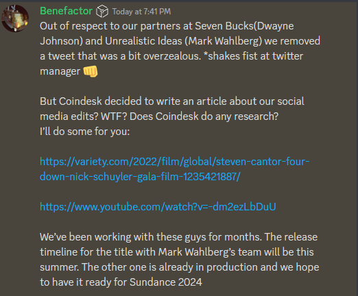 Gala CEO Response on Twitter to CoinDesk Report