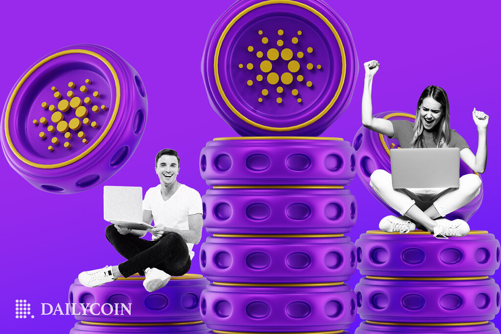 Humans happy sitting on giant cardano stablecoins.