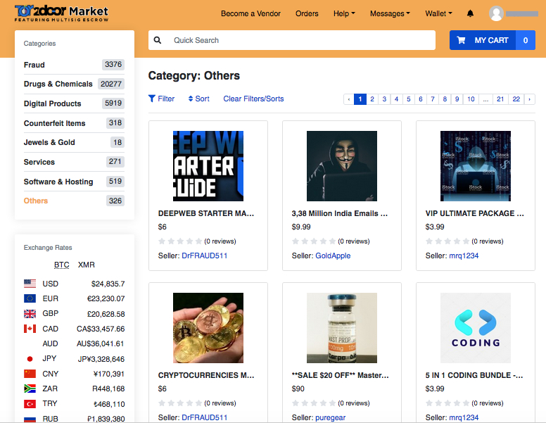 monero accepted on darknet marketplaces