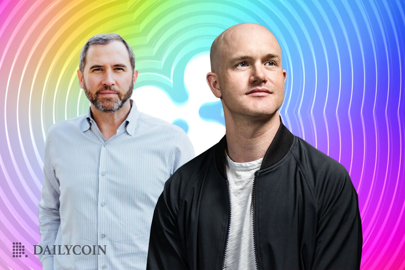 Coinbase CEO Brian Armstrong and Ripple CEO Brad Garlinghouse.