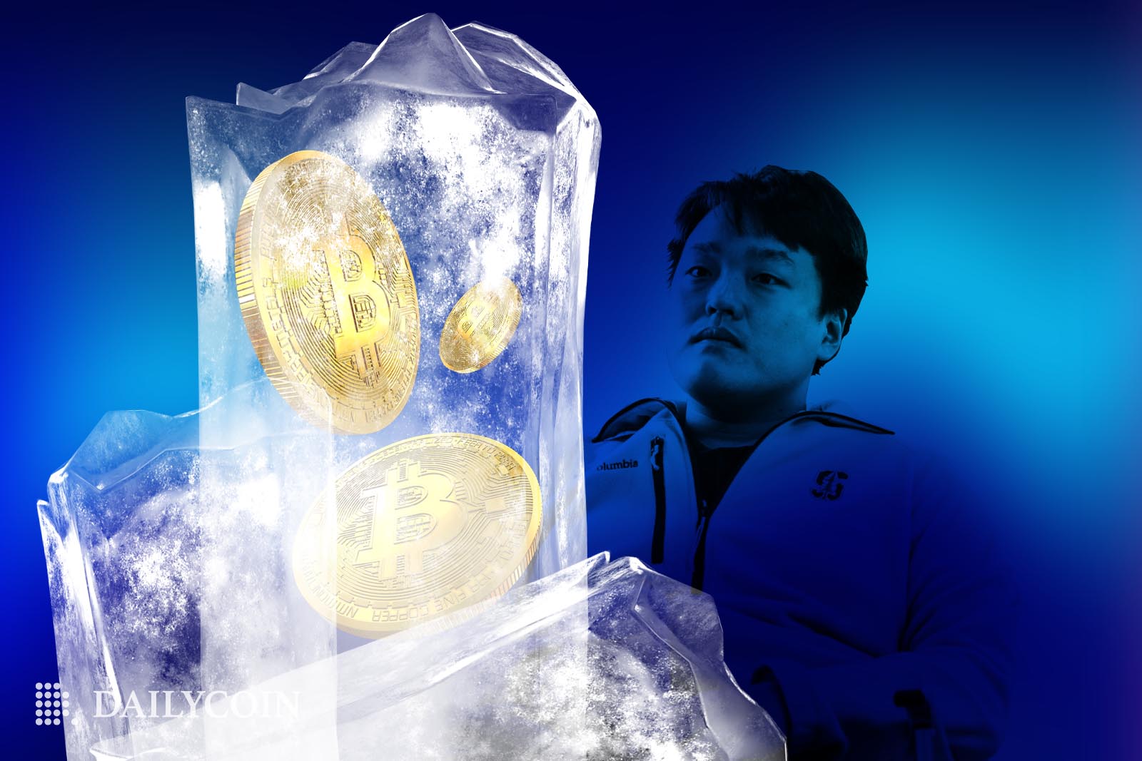 Sad Do Kwon stare at his frozen Bitcoins.