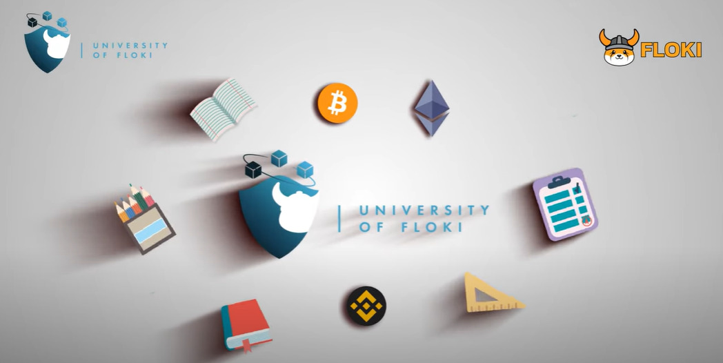 Branding image for the University of Floki.