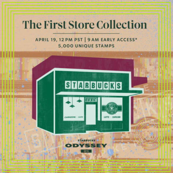 Starbucks The First Store Collection NFT promotion.