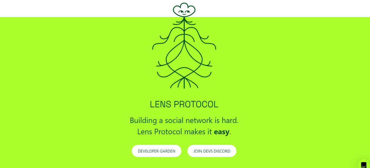 Lens Protocol decentralized social media network.