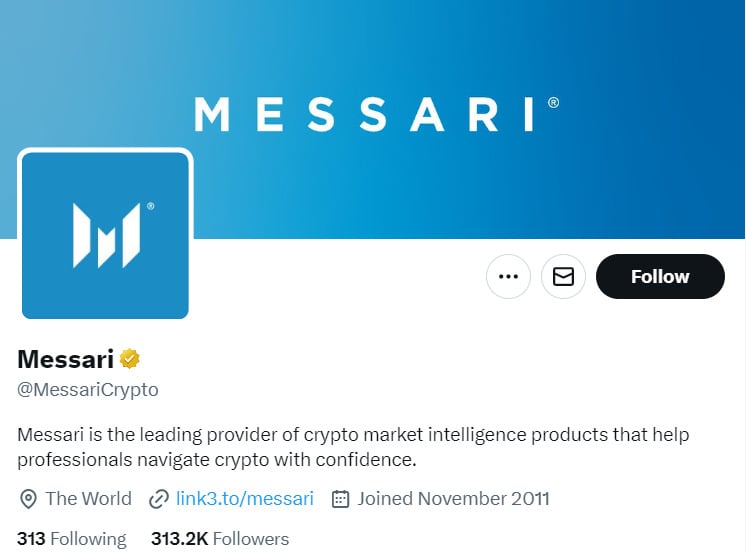 Messari Twitter account.