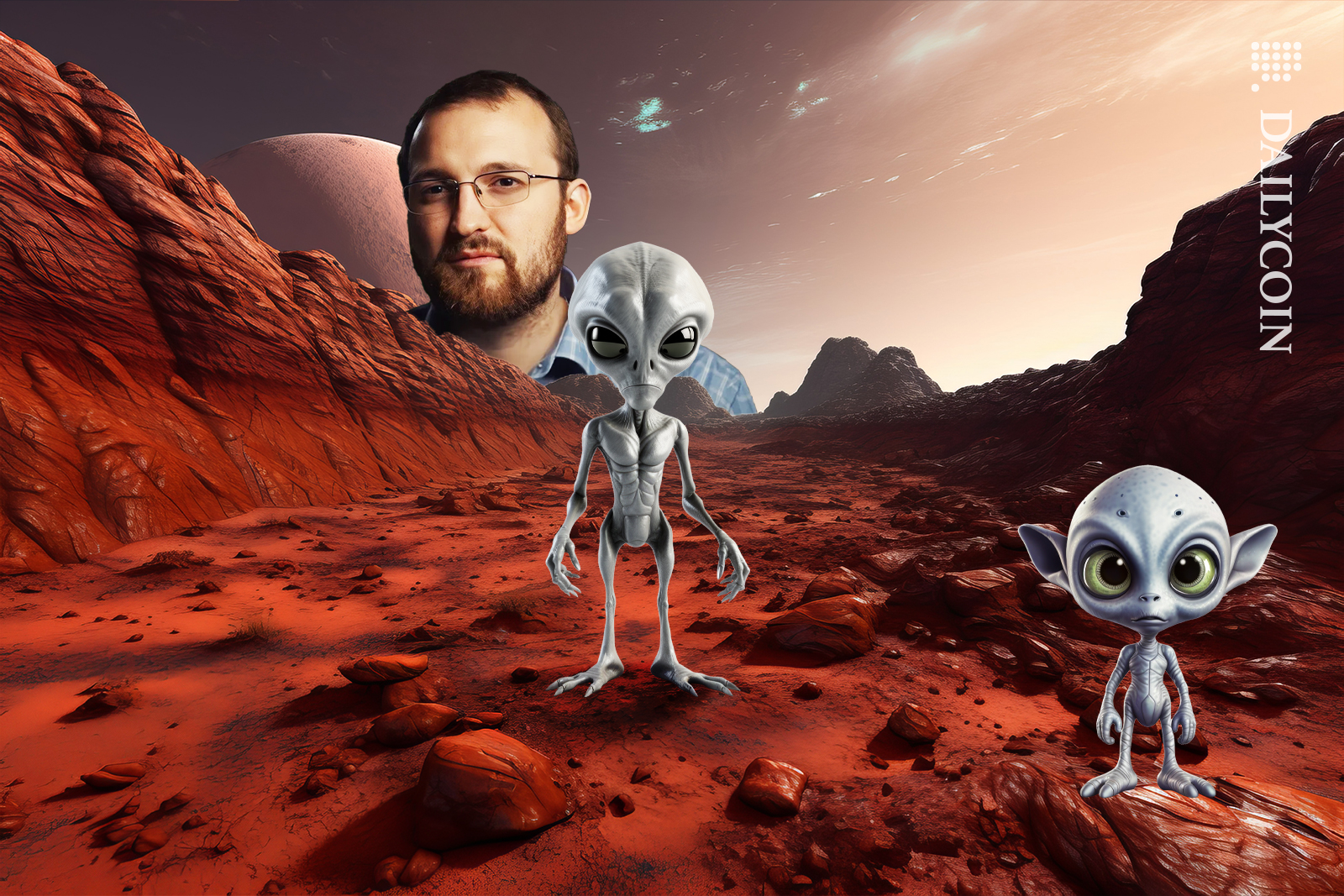 Charles Hoskinson exploring aliens on Mars.