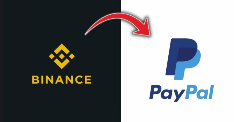 Binance and PayPal logos. 