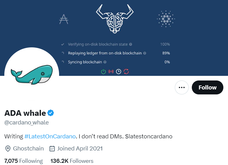 ADA whale account.