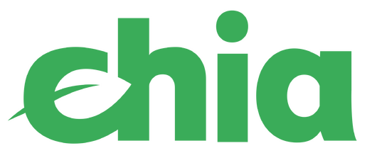 Chia green crypto logo.