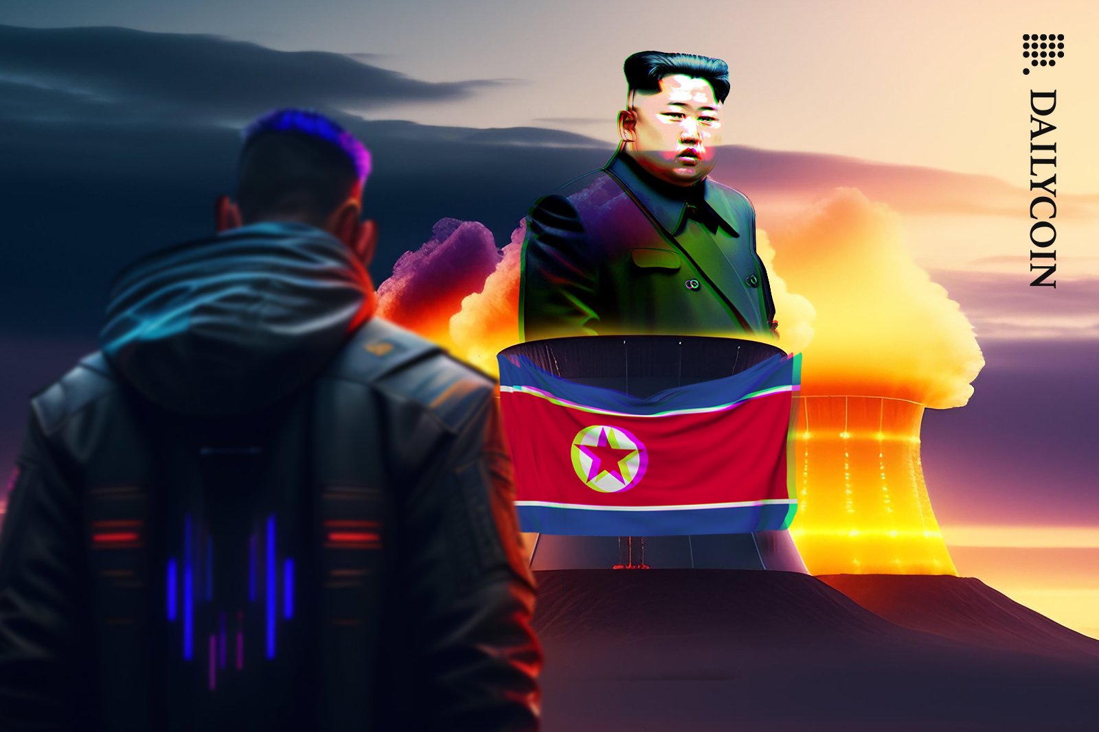 Kim Jong Un glitching out of a nuclear plant.