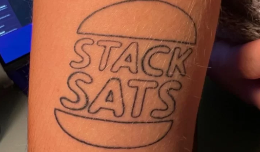 Stack Sats tattoo.