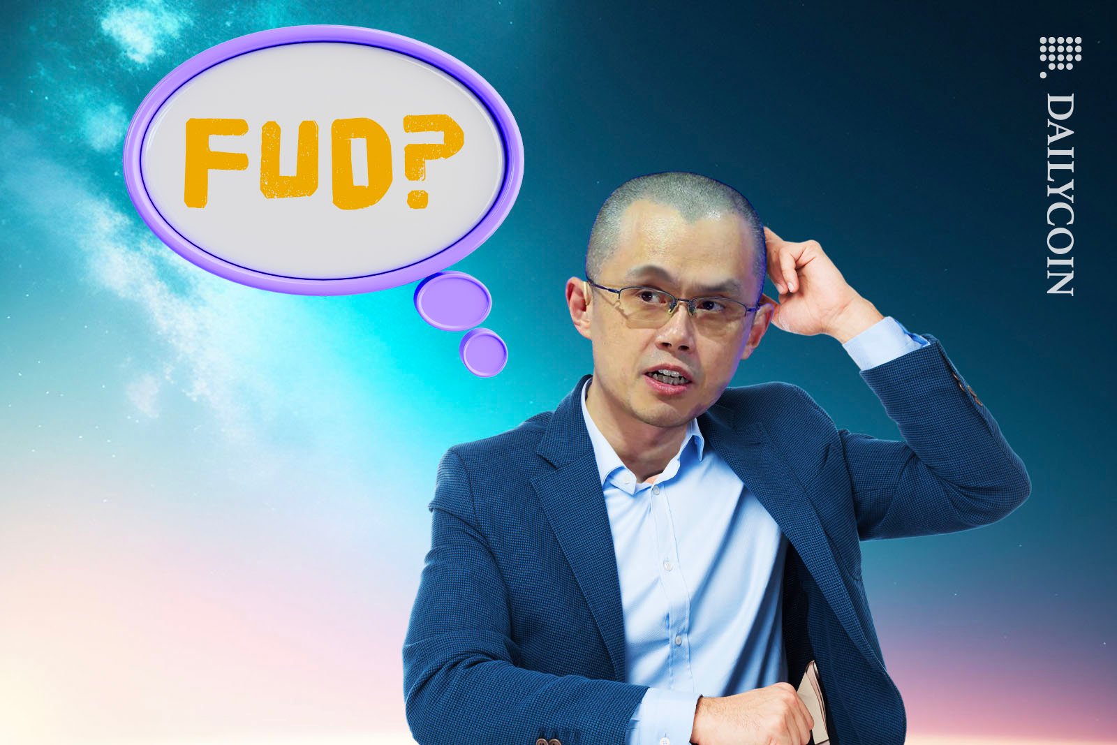Changpeng Zhaou thinking if his favorite word "FUD".