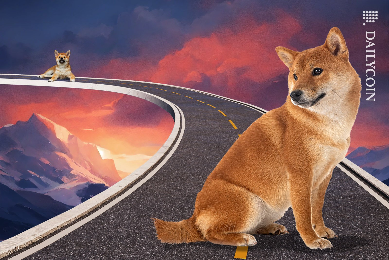 Shiba Inu looking back at the journey he accomploished from when he was a puppy.