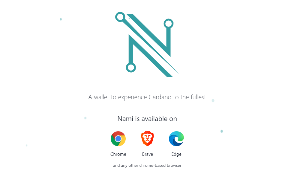 Nami wallet logo and availability. 