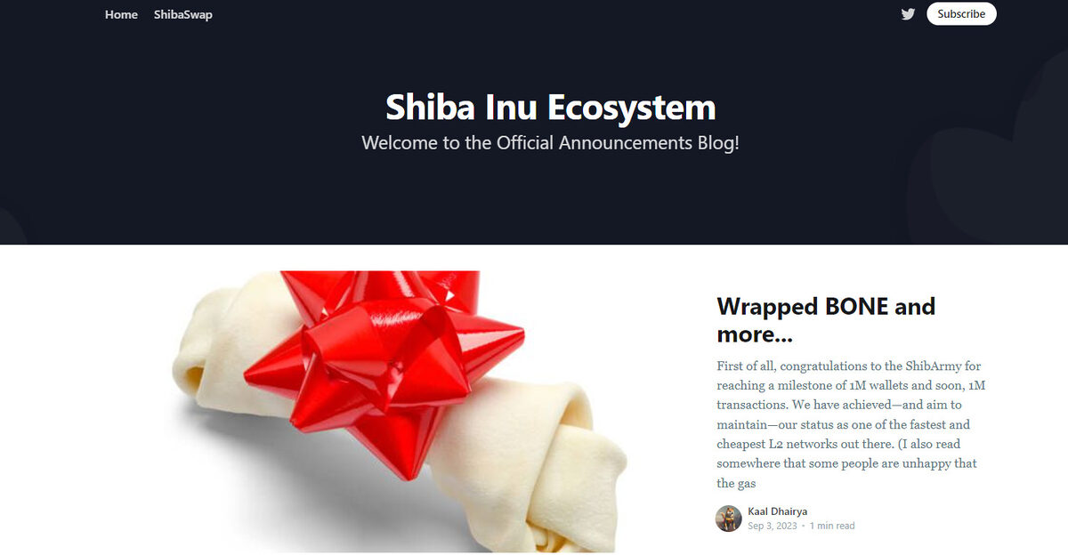 Shiba inu website blog. 