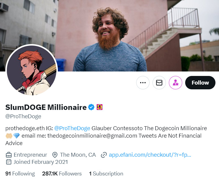 Slumdoge millionaire X profile. 