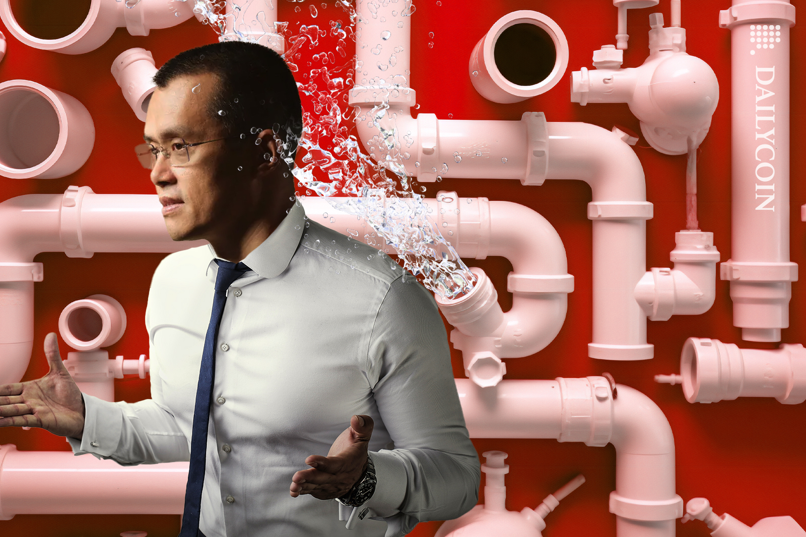 Changpeng Zhao of Binance concerned with the pipe burst leak.