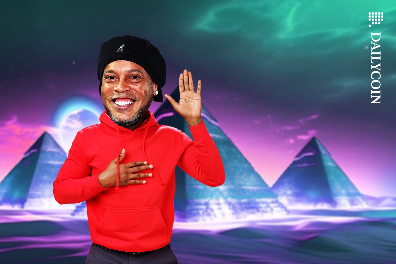 Ronaldinho Gaúcho swearing he had nothing to do with the pyramids.