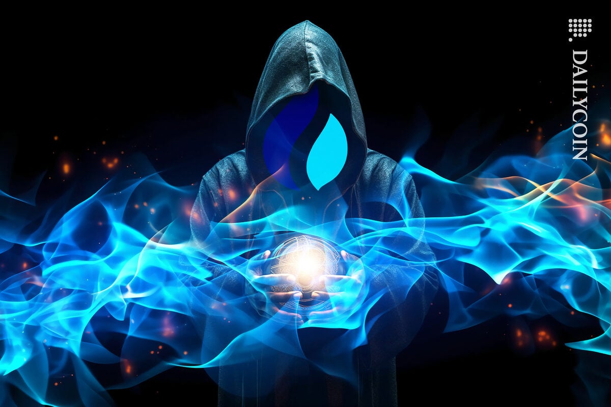 Huobis blue fire is back. A mysterious man in a hoody is bringing it back.