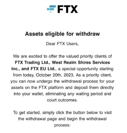 Snippet of FTX scam. 
