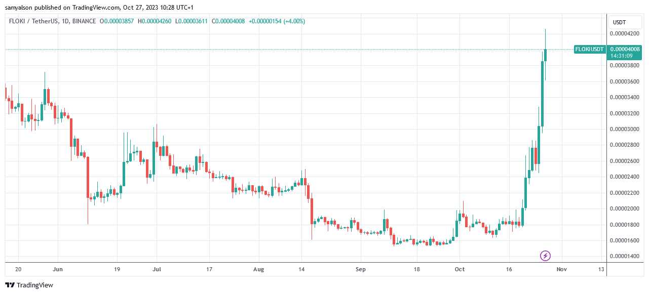 Floki Memecoin Soars 29% On New Tokenization Venture - DailyCoin