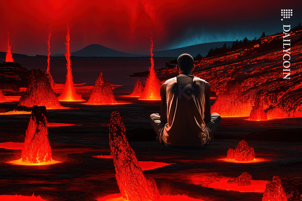 KuCoin surrounded by hot lava.