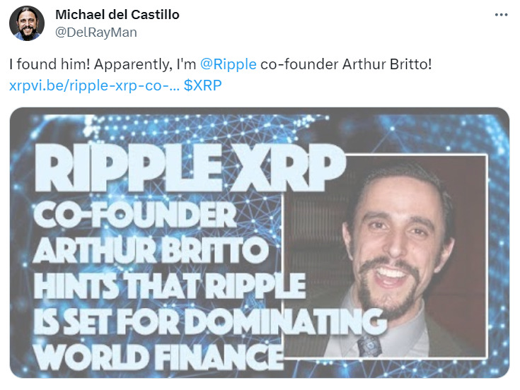 Michael Del Castillo is not Arthur Britto.