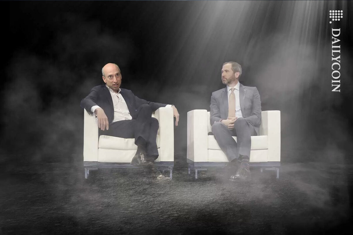 Gary Gensler and Bred Garlinghouse are having a mysterious meeting.