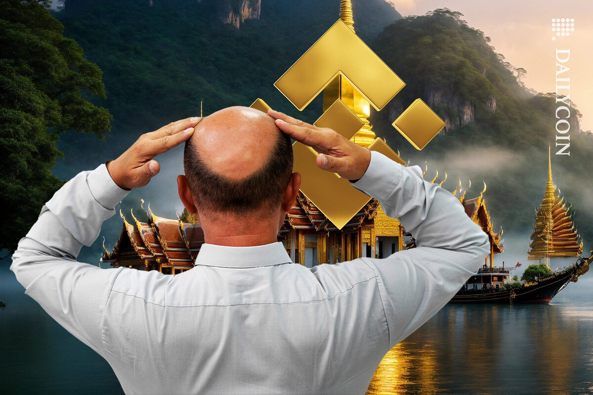 Man is getting bald in Thailand over binance stress.