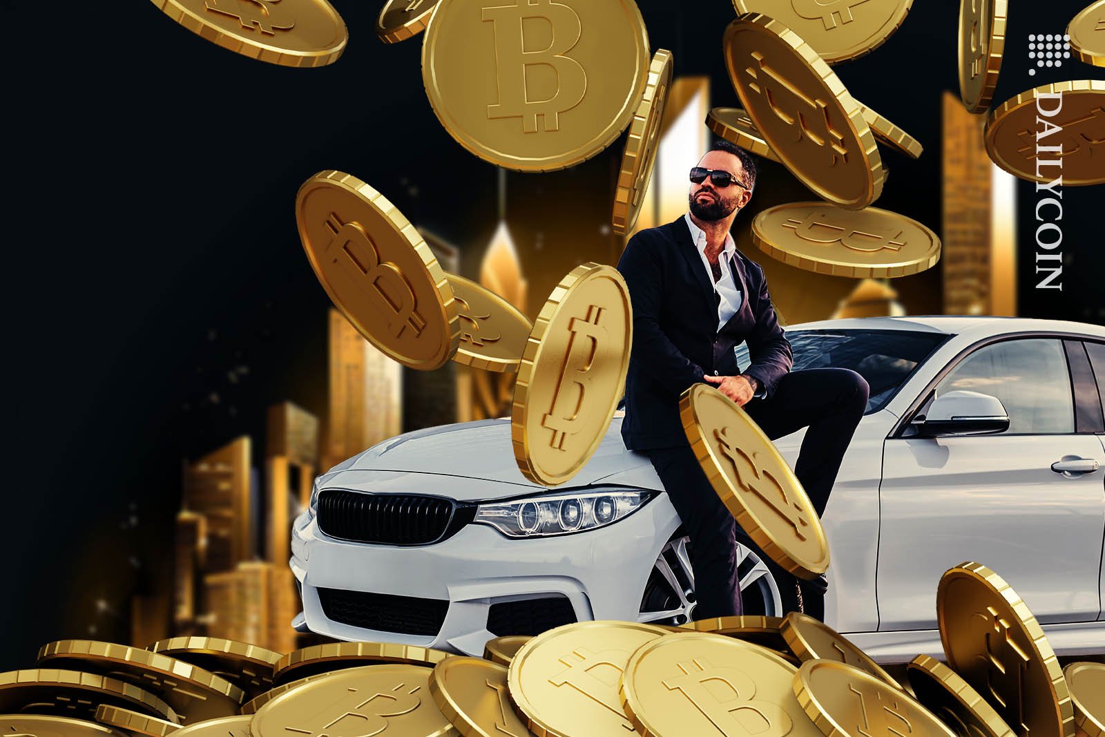 Bitcoin Millionaire enjoying his luxury life.
