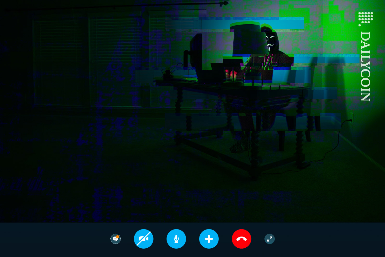 On video chat with a hacker on Skype.
