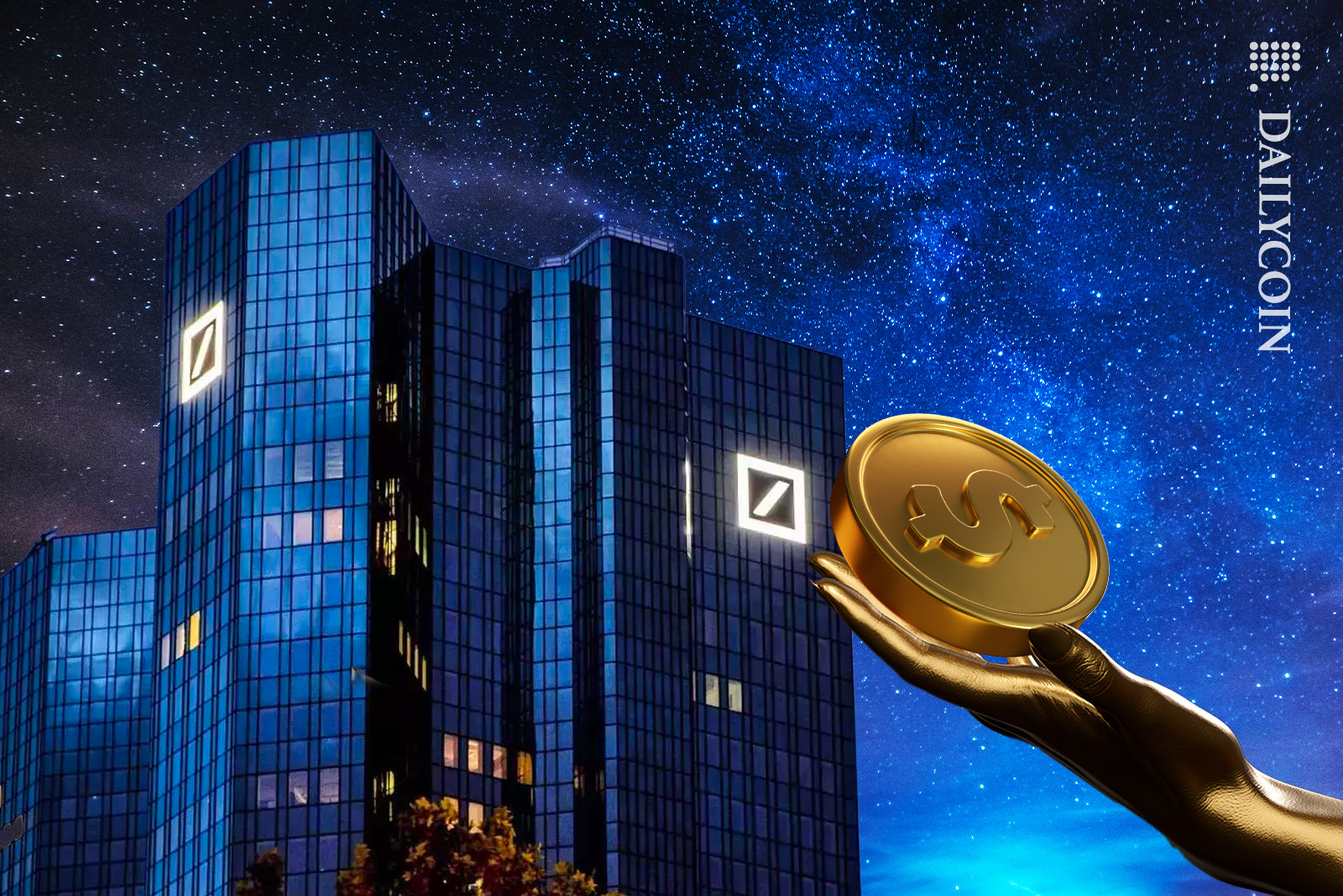 Deutsche Bank being handed a stablecoin.