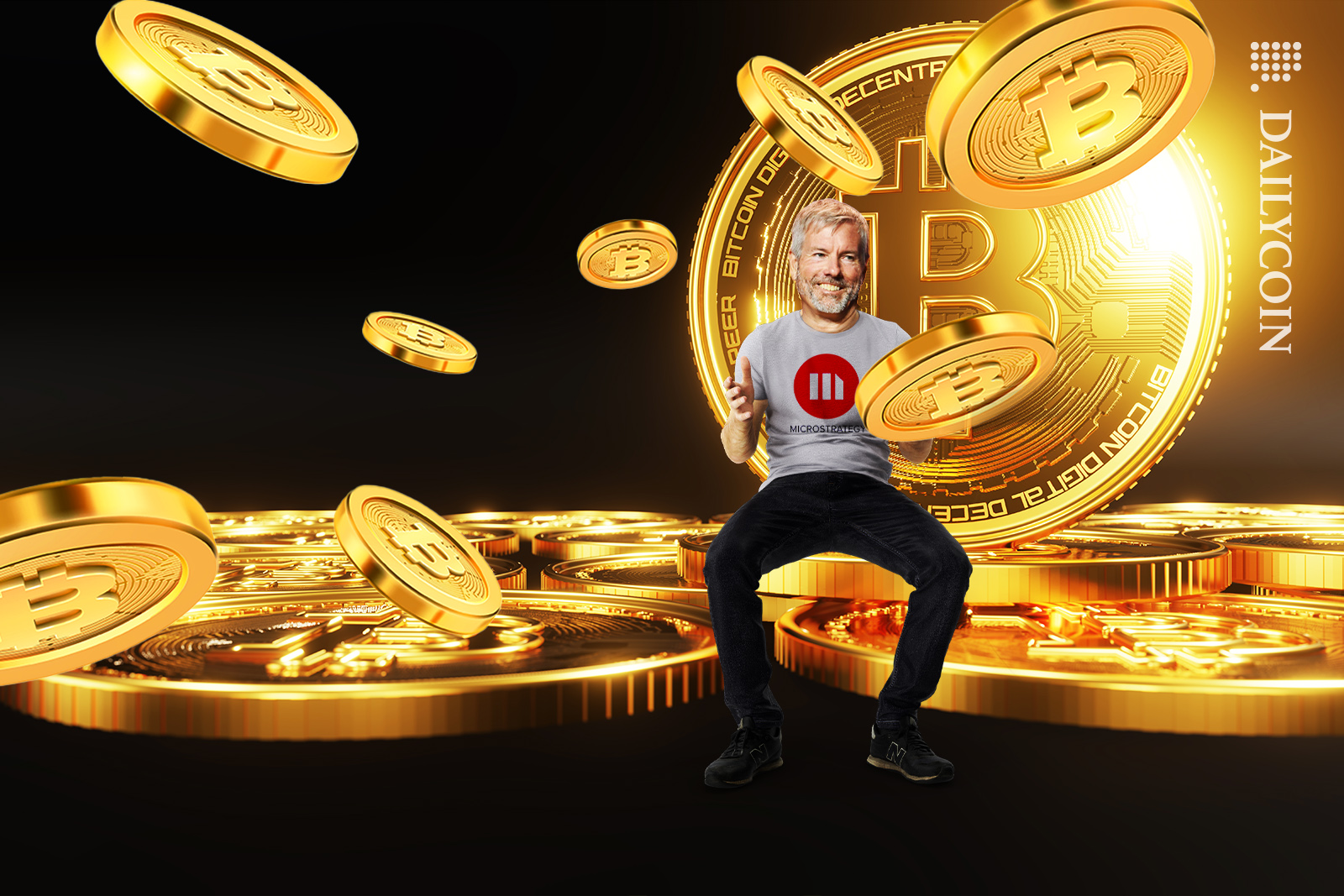 Microstrategy Michael Saylor happy to be around Bitcoin.