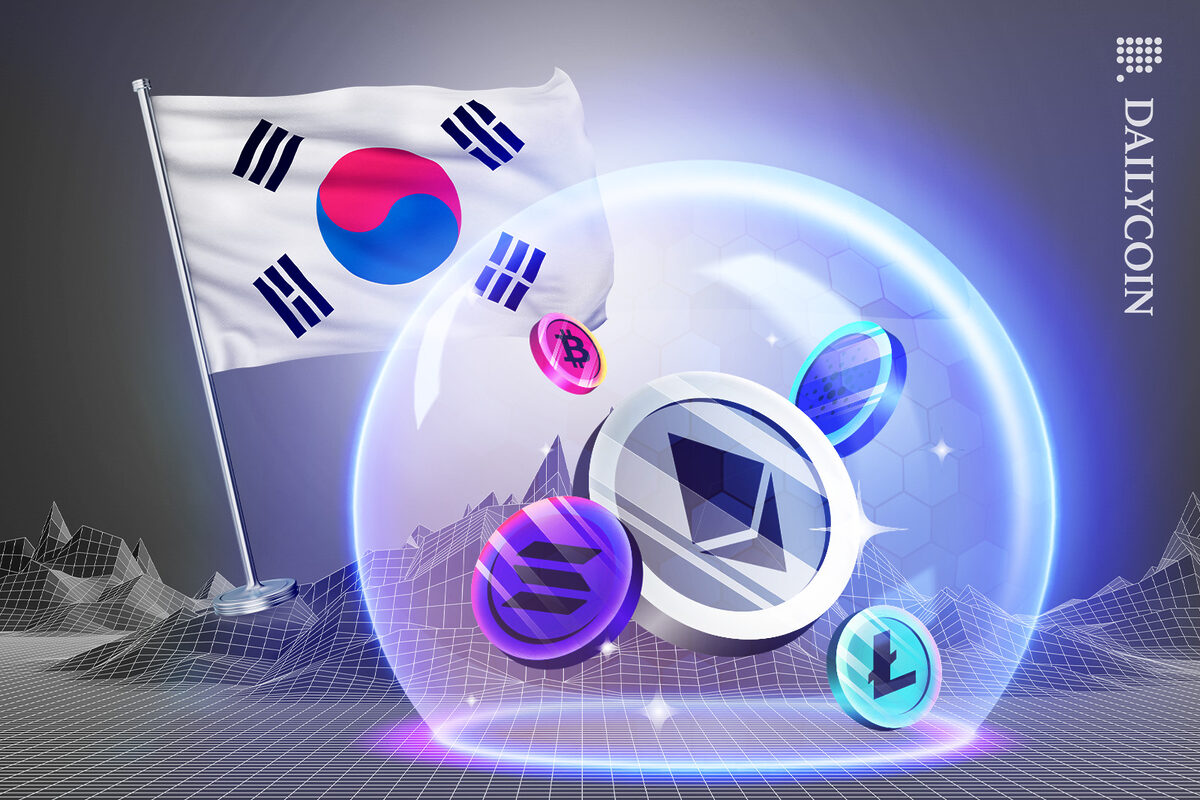 South Korea placed a security dome on crypto coins in digital land.