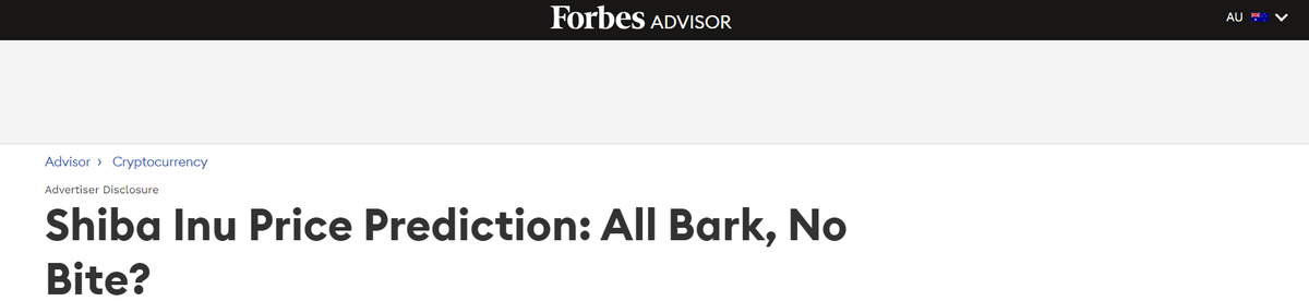SHIB mentioned in Forbes article.
