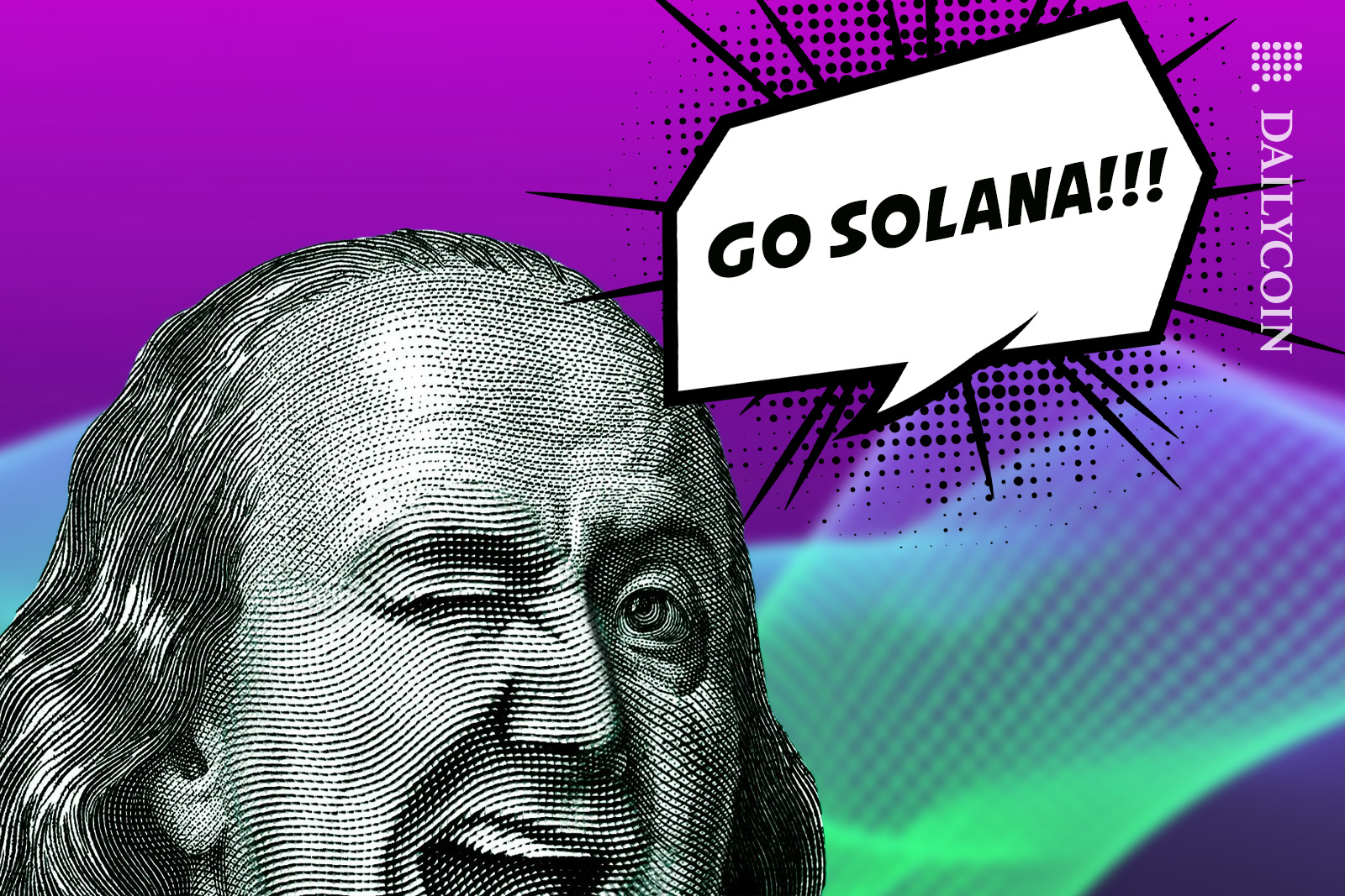 Benjamin Franklin supporting Solana.