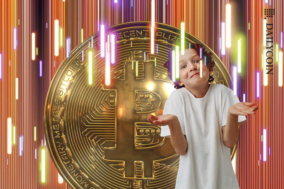 Boy doesn't know why the Bitcoin price is very linear.