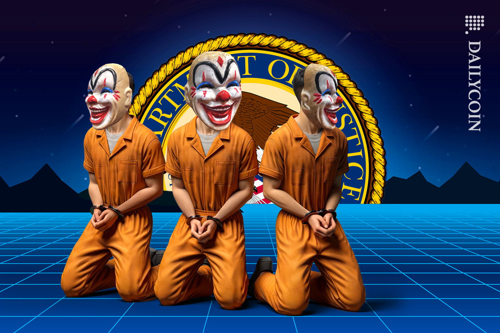 Three clowns arrested by the DOJ.