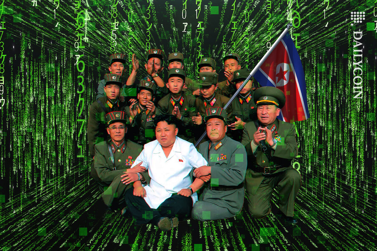 Kim Jong Un and his gang celebrating their hacking efforts.
