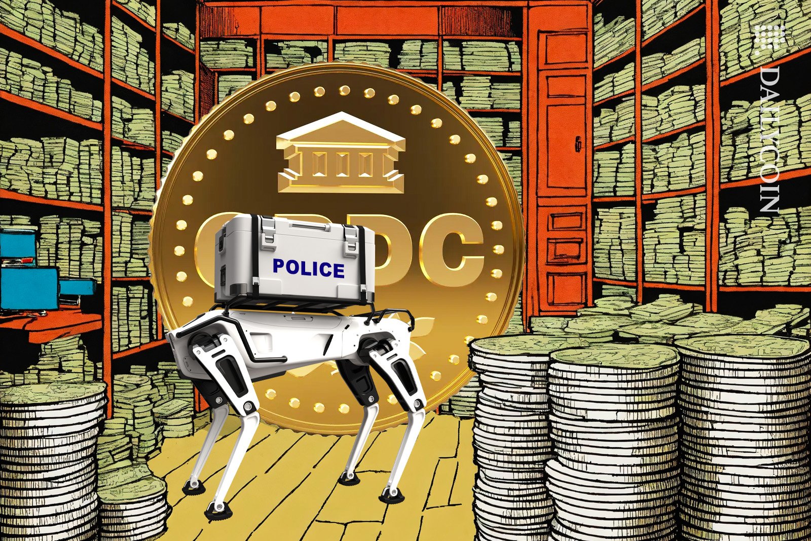 Chinese Poice robot dog caught a CBDC money laundering crime.