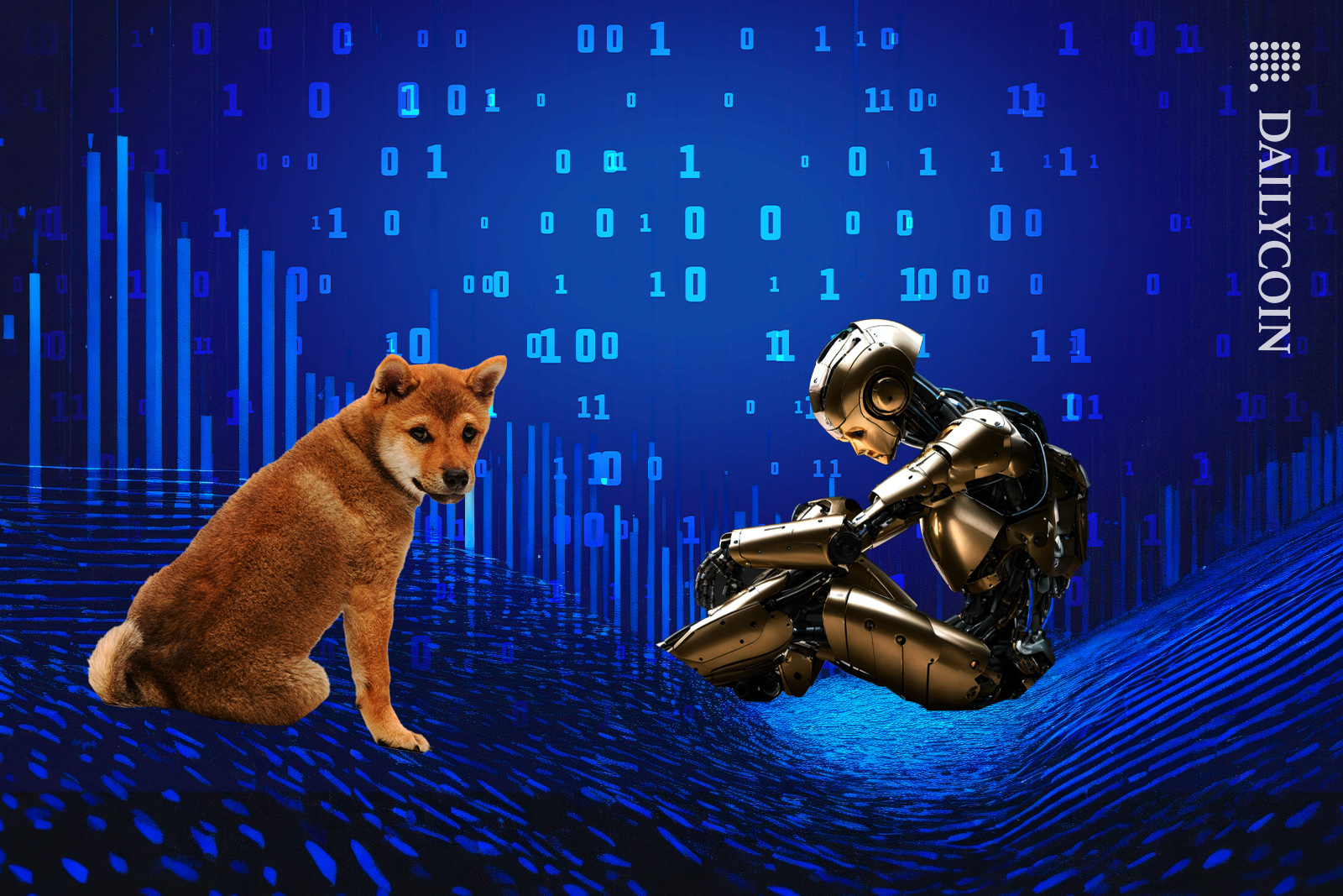 Robot dissapointed with Shiba Inu's low numbers.
