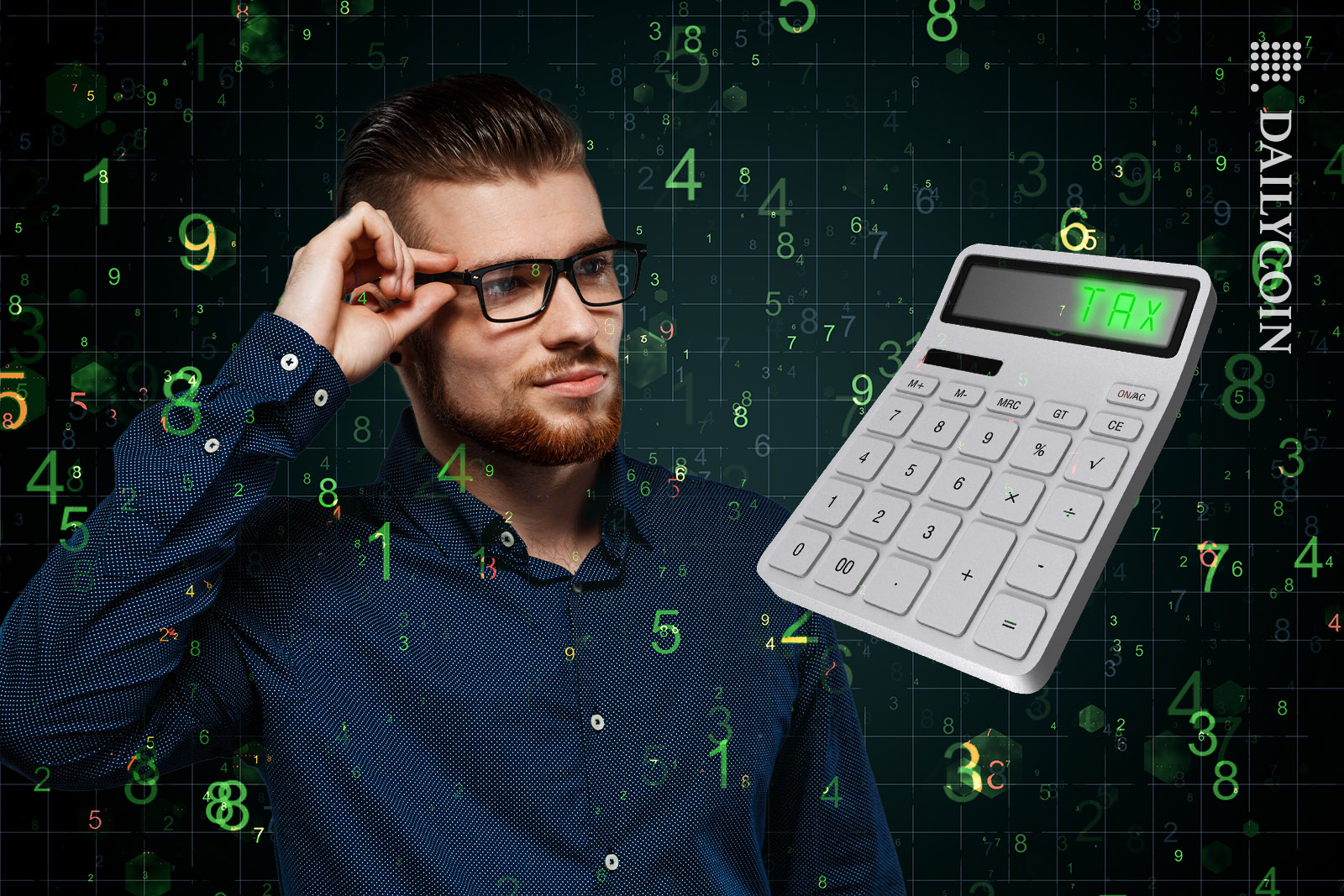 Man calculating his crypto tax.