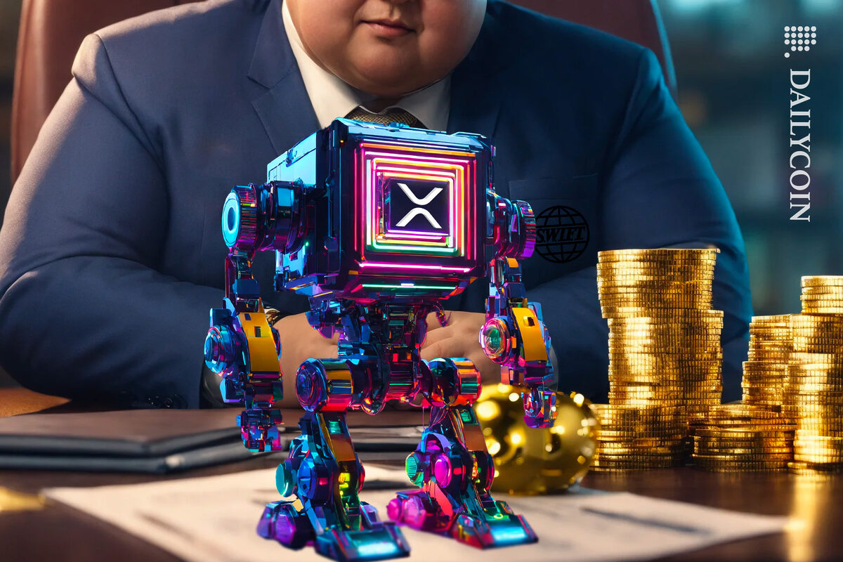 Little XRP robot wants to take the giant Swift banker.