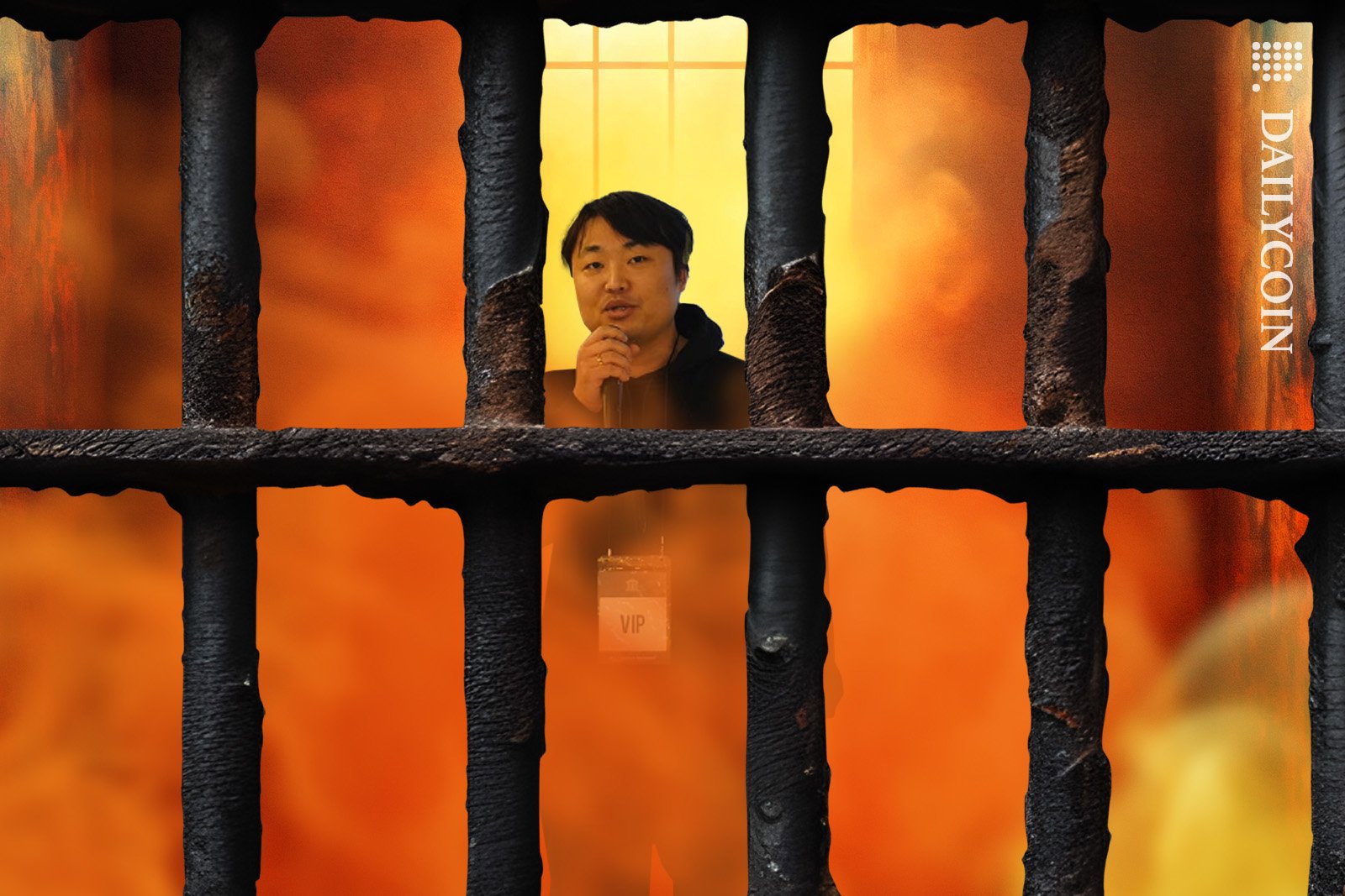 Bitsonic CEO Jinwook Shin doing standup in prison.