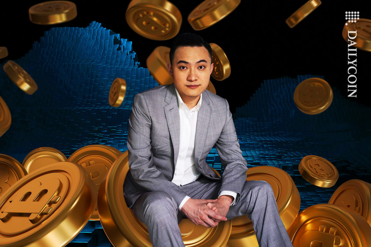 Justin Su sitting on bitcoins.